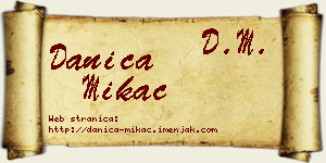 Danica Mikać vizit kartica